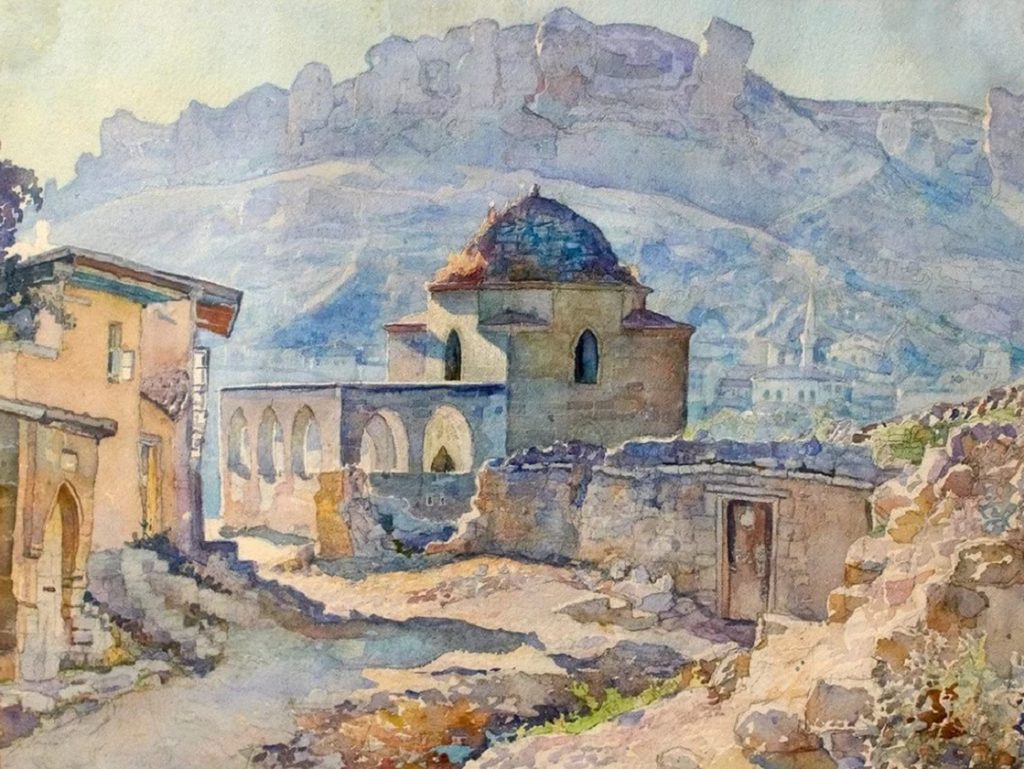 Вид старого Бахчисарая на картине